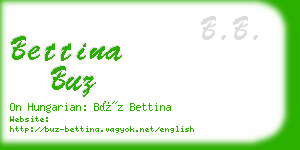 bettina buz business card